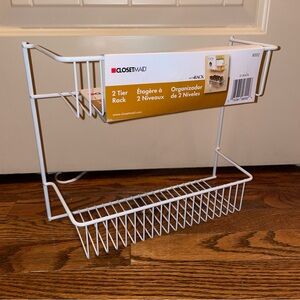 ClosetMaid 8002 2-Tier Wall Rack, 12-Inch Wide, White